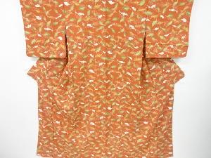 木の葉模様上代紬着物